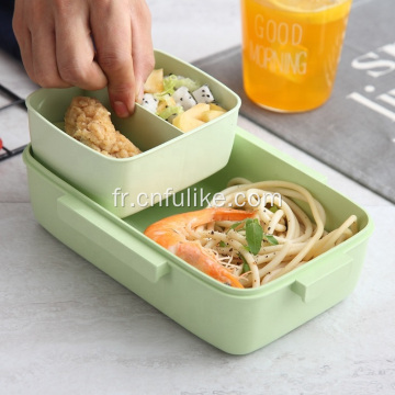 Organisateur de boîte à lunch en fibre de bambou de haute qualité